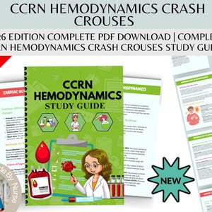 CCRN Hemodynamics Crash Course 2026 | ICU Critical Care Nursing Notes | Nursing Study Guide | Digital Download, Study Guide ,