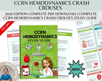 CCRN Hämodynamisch Studienführer | Critical Care Nursing (Digitaler Download)