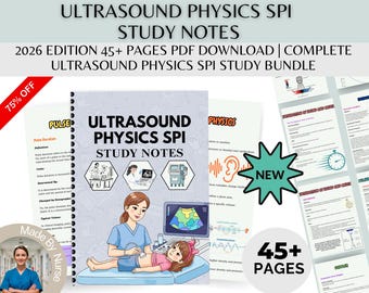 Ultrasound Physics SPI Study Notes: Sonographer Exam Prep (Digital Download) 2026 Edition