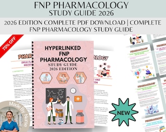 FNP Pharmacology Review Study Guide 2026 for Family Nurse Practitioner AANP & ANCC Exam Boards