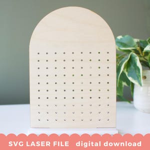 Supporto per orecchini ad arco File SVG per taglio laser