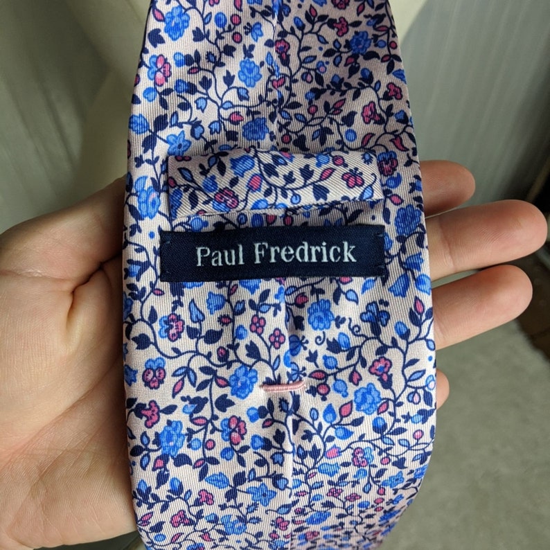 Paul Frederick Italian Handmade Silk Floral Tie