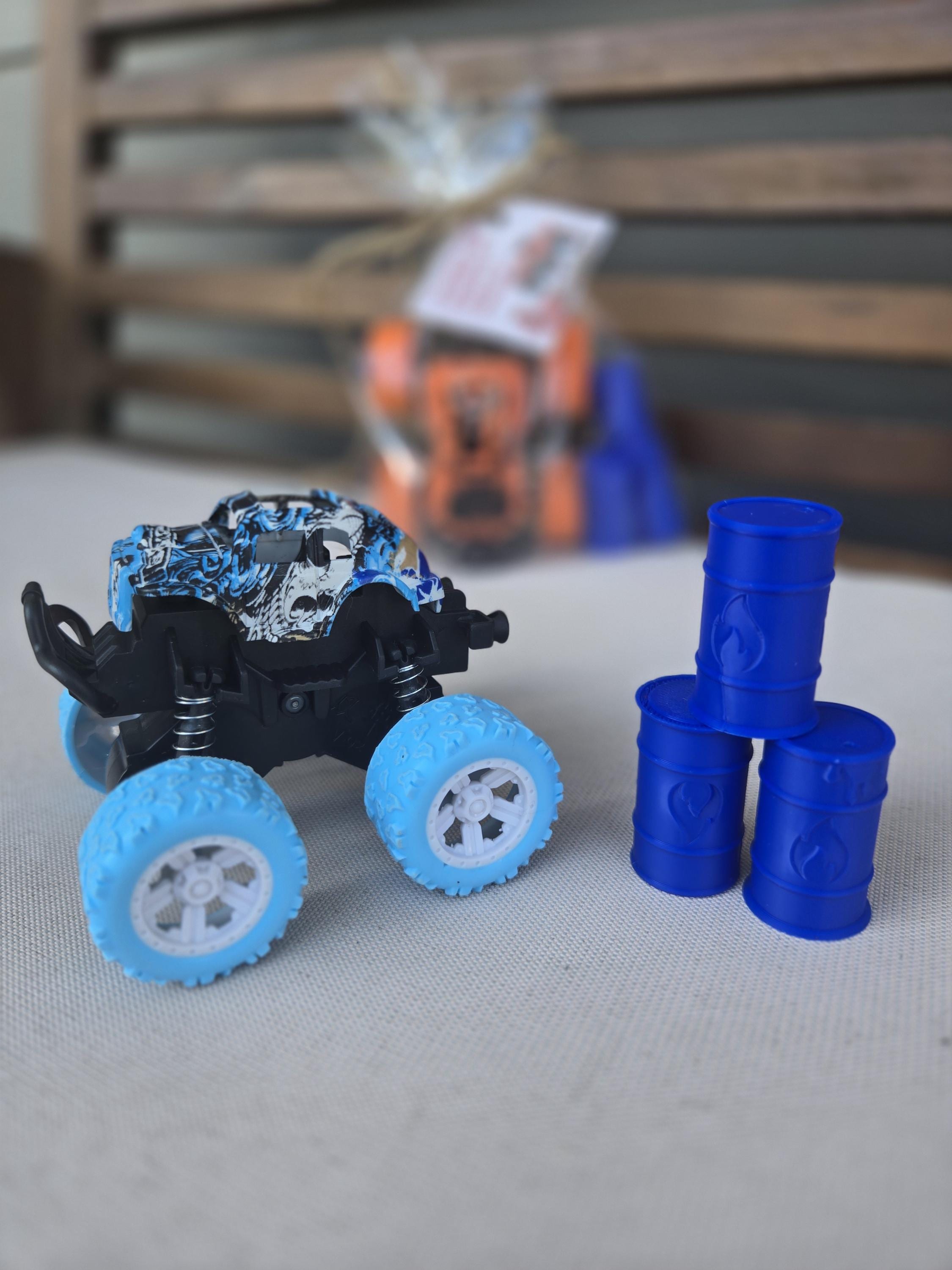 3D Printed Monster Truck Barrels – Blue Stunt Obstacle Course - Etsy