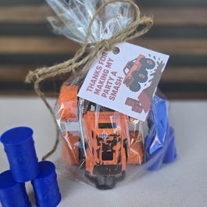 Monster Truck Party Favor | Monster Jam Birthday Favors | Includes 1 Monster Truck & 3 Barrels | Thanks for Making My Party a Smash