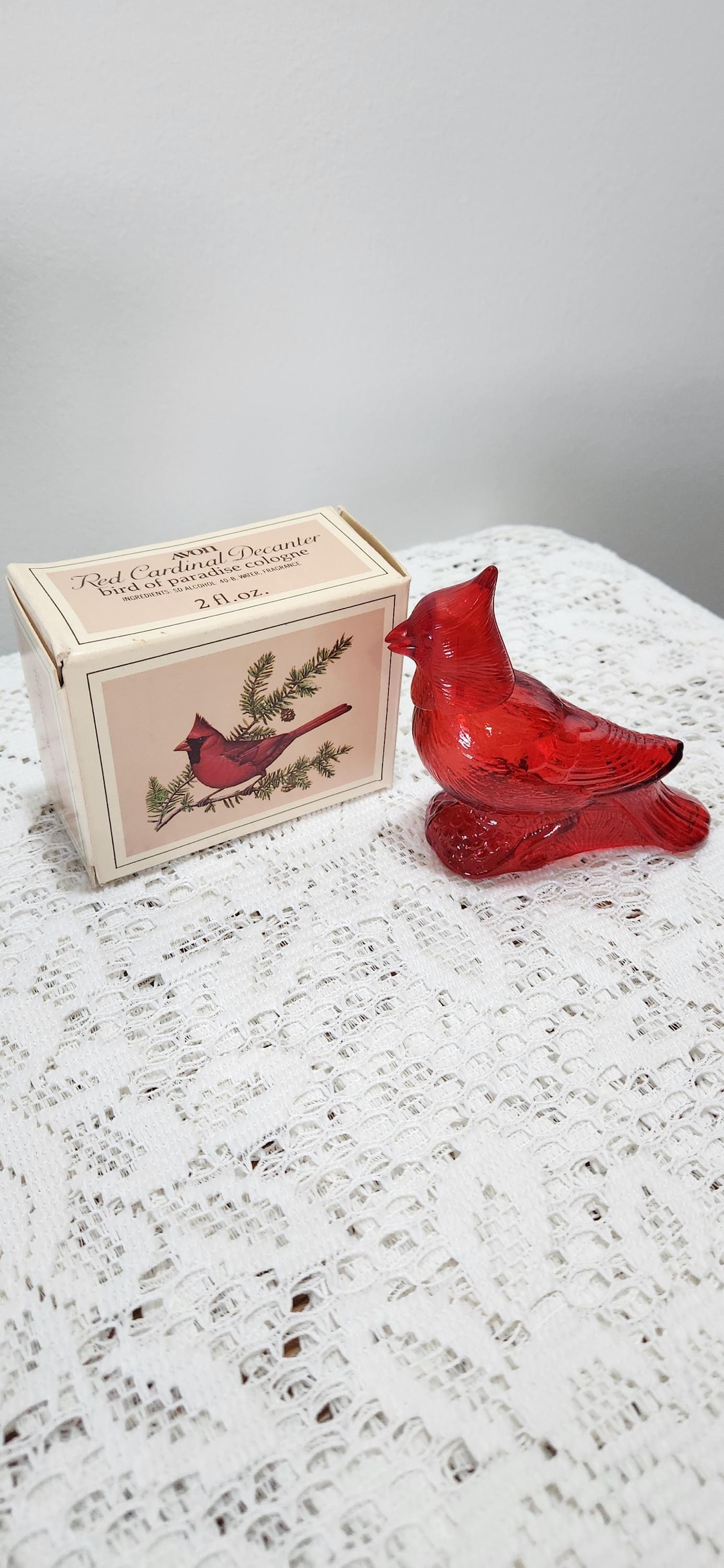 Vintage Avon Red Cardinal Decanter Empty Bottle 2 Fl Oz. - Etsy