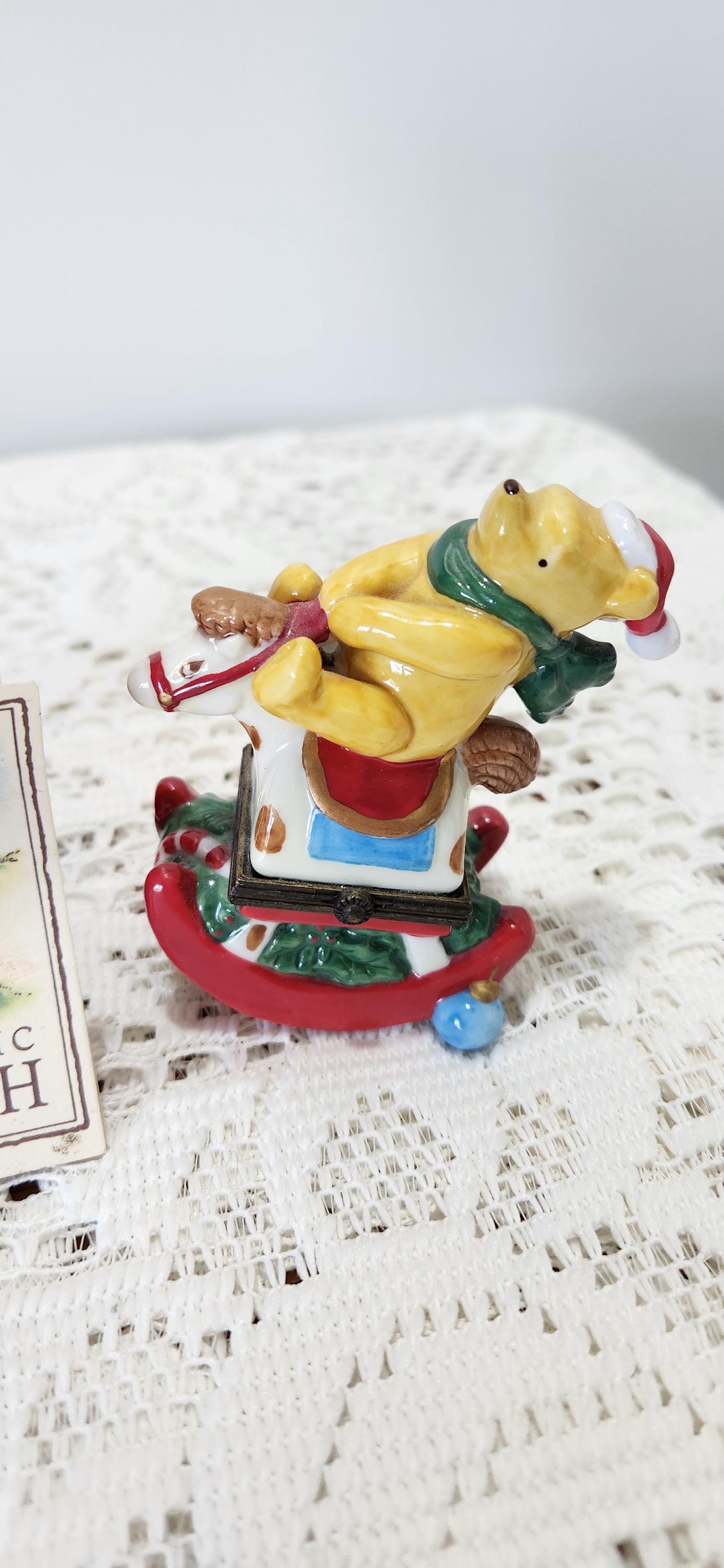 プーさん　クラシックプー　クリストファーロビン　ヒンジボックス　陶器　フィギュア Winnie the Pooh Hinged Box - Etsy