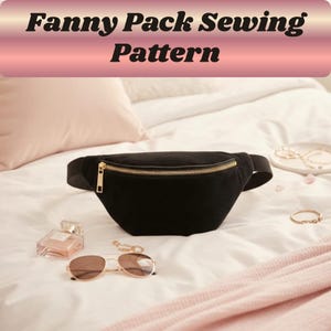 Molde em PDF para pochete | Bolsa transversal e de ombro para iniciantes | Tutorial fácil de pochete | Pochete fácil de fazer | Download instantâneo