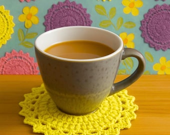Crochet Coaster Pattern – Easy Round Lace Doily (PDF Download)
