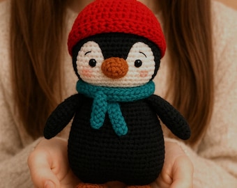 Penguin crochet pattern, Amigurumi penguin pattern, Crochet toy pattern,Christmas toy pattern,Cute Christmas pattern crochet penguin pattern