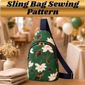 Modello di cucito per borsa a tracolla in PDF / Zaino a tracolla facile per principianti / Modello per borsa / Modello di cucito / Modello per borsa a tracolla facile / Download immediato