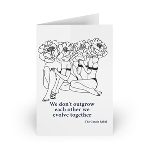 Tarjetas de felicitación de Gentle Rebel para el amor propio / 1 o 10 unidades / Perfectas para cumpleaños, ánimo, invitaciones de boda y autocuidado