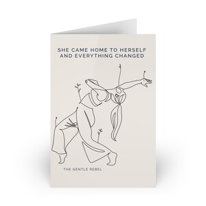 Tarjetas de felicitación de Gentle Rebel para el amor propio / 1 o 10 unidades / Perfectas para cumpleaños, ánimo, invitaciones de boda y autocuidado