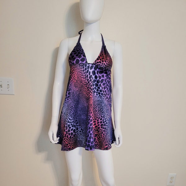 Halter Neck Dress - Leopard