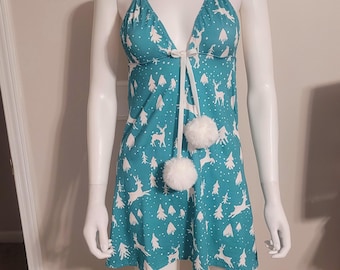Winter halter dress