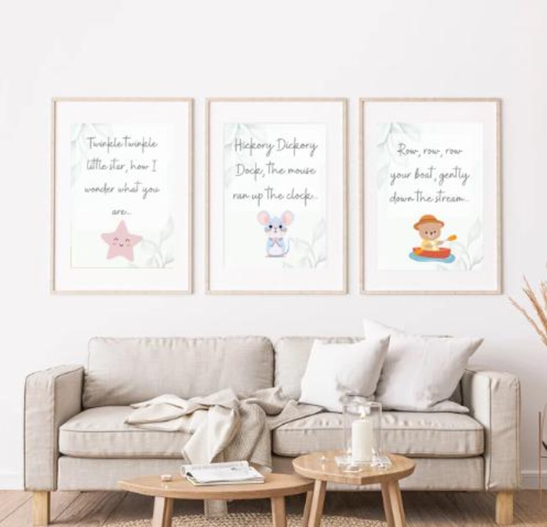 Nursery Rhyme Prints V2 - Etsy