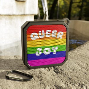 Queer Joy LGBTQ Bluetooth Speaker - Beach Days & Outdoor Adventures, Festivals, Parks, Pride Portable Wireless Speaker, Music, Fun Gift