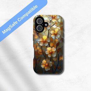 Floral Magnetic Tough Cases for iPhone, Durable Phone Case, Gift for Flower Lovers, Unique Tech Accessory, Vibrant Design