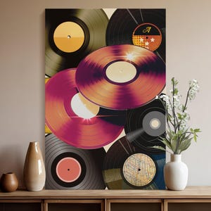 Vintage Record Eclectic Wall Art, Trendy Art, Retro Printable, Eccentric Prints, Music Poster, Vinyl Download, Vinyl Records, Digital File