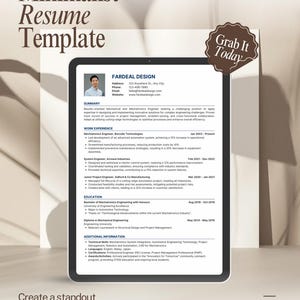 Professionelle Lebenslaufvorlage für Canva mit 100% bearbeitbar | Lebenslauf Vorlage mit Foto | Business Lebenslauf Vorlage | Lebenslauf Vorlage