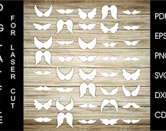 Angel Wings Silhouette Bundle SVG (Digital Download) collection 1