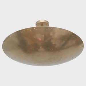 Raw brass Perforated Huge Concave Pierced Brass Pendant