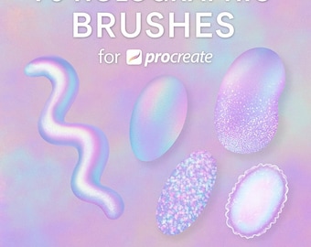 PINCEAUX HOLOGRAPHIQUES HUMIDES pour procréer - 70 pinceaux irisés + 3 palettes de couleurs