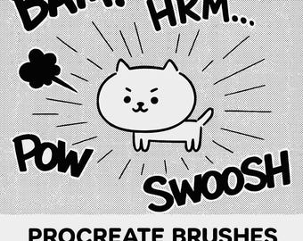 Procreate Manga Brush Set | Anime Line Art Brushes | Digital Drawing Tools