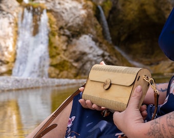 Clutch - Wooden Handbag, Wooden Purse, Gift for Her, Eco Bag, Handmade, Evening Wear