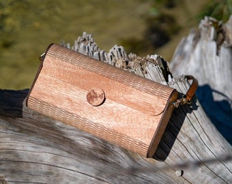 Clutch - Wooden Handbag, Wooden Purse, Gift for Her, Eco Bag, Handmade, Evening Wear, Mahogany Wood