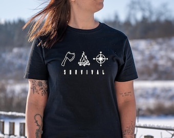 Survival - T-Shirt UNISEX - fairly produced! Bushcraft outdoors