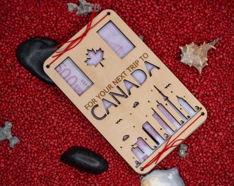 Wooden gift card "Canada"