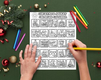 Julens adventskalender för målarbilder (PDF-nedladdning)
