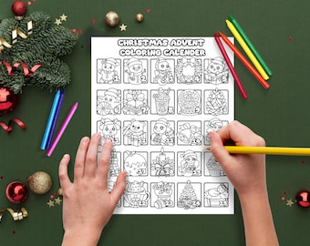 Julens adventskalender för målarbilder (PDF-nedladdning)