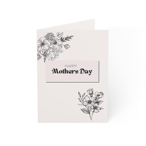 Elegante bloemen Moederdagwenskaarten set, perfect voor feesten, mijlpalen, verjaardagen, bedankbriefjes, blanco binnenkant voor persoonlijk