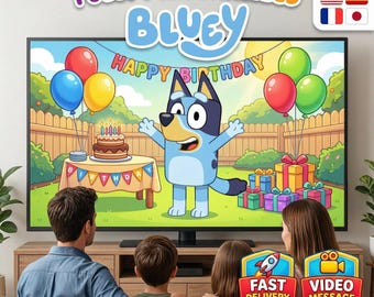 Bluey Personalized Happy Birthday Video