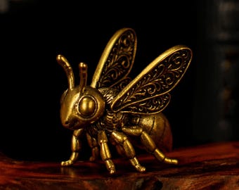 Massive Messing-Bienen-Skulptur - Insekt-Figur im Barock-Stil
