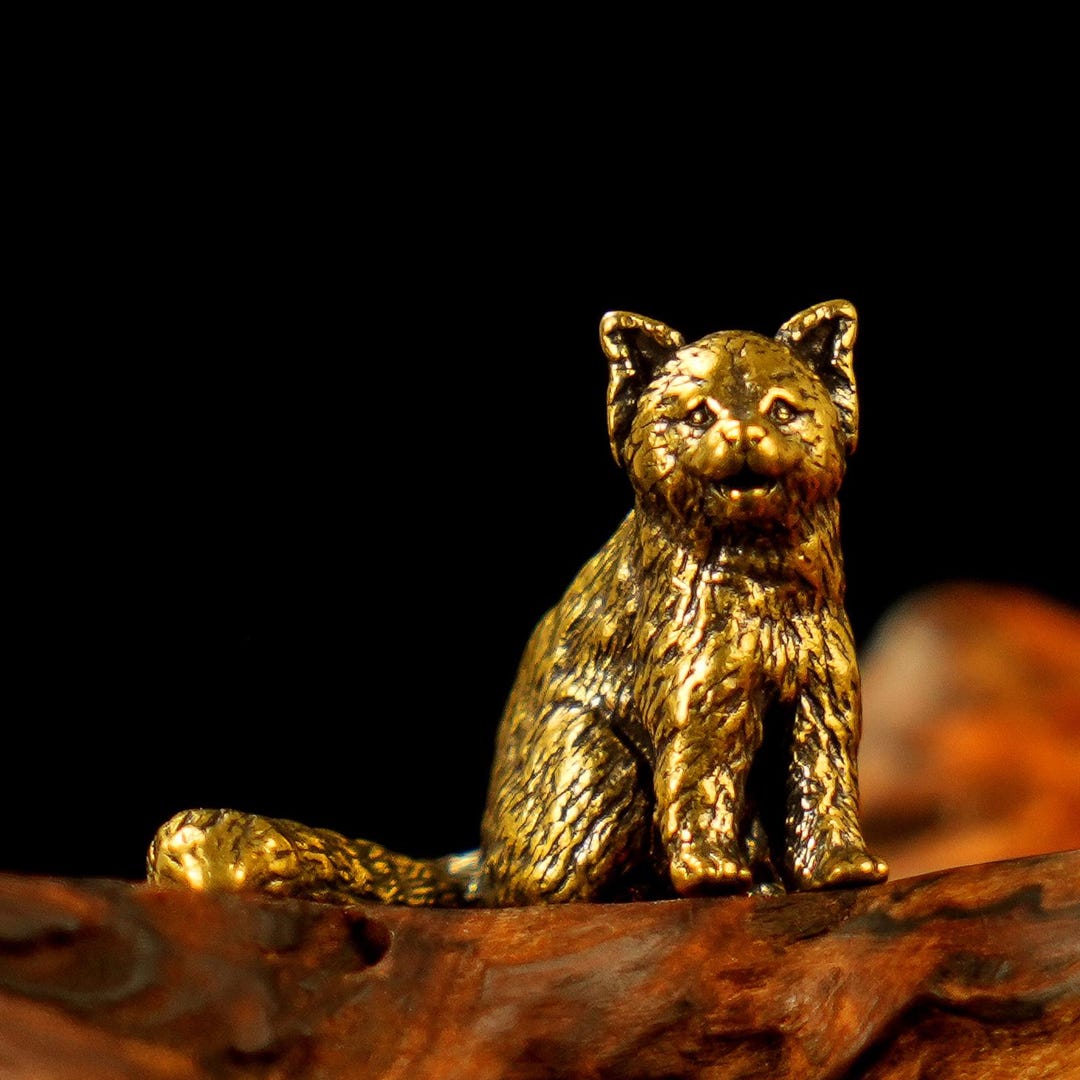Solid Brass Retro Red Panda Statue – Adorable Desk Shelf Accent - Etsy