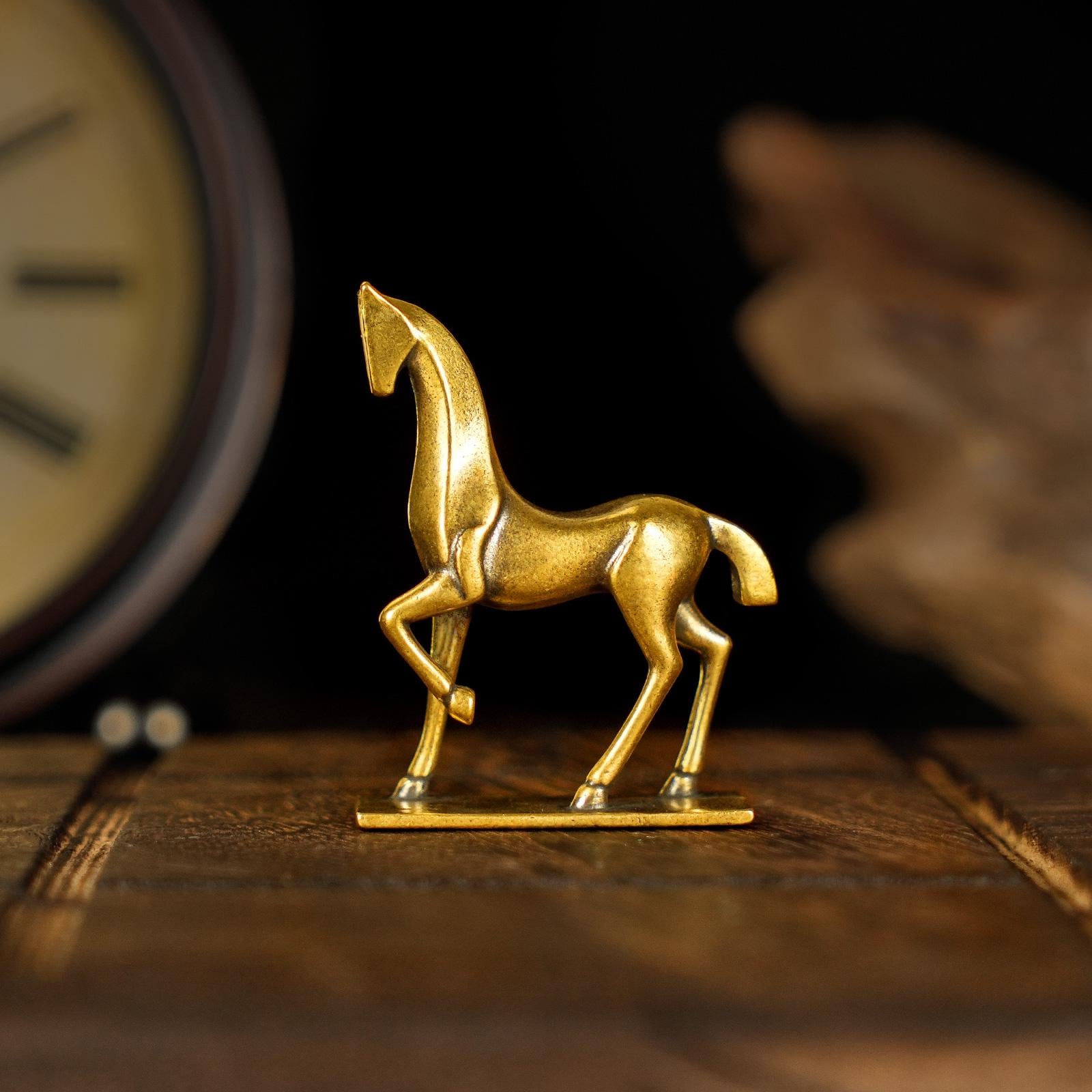 Cheval en laiton d'occasion - Décoration