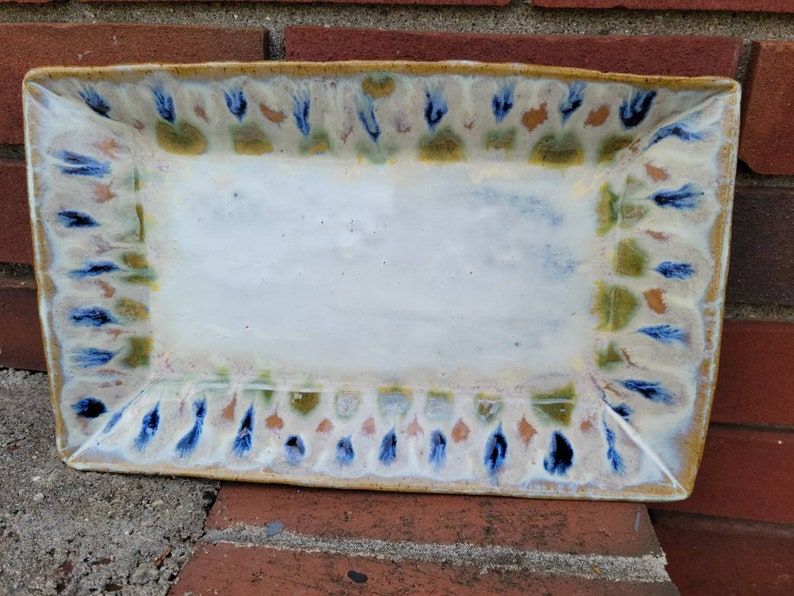 Peacock Serving Platter Peacock Serving Tray Rectangle Etsy