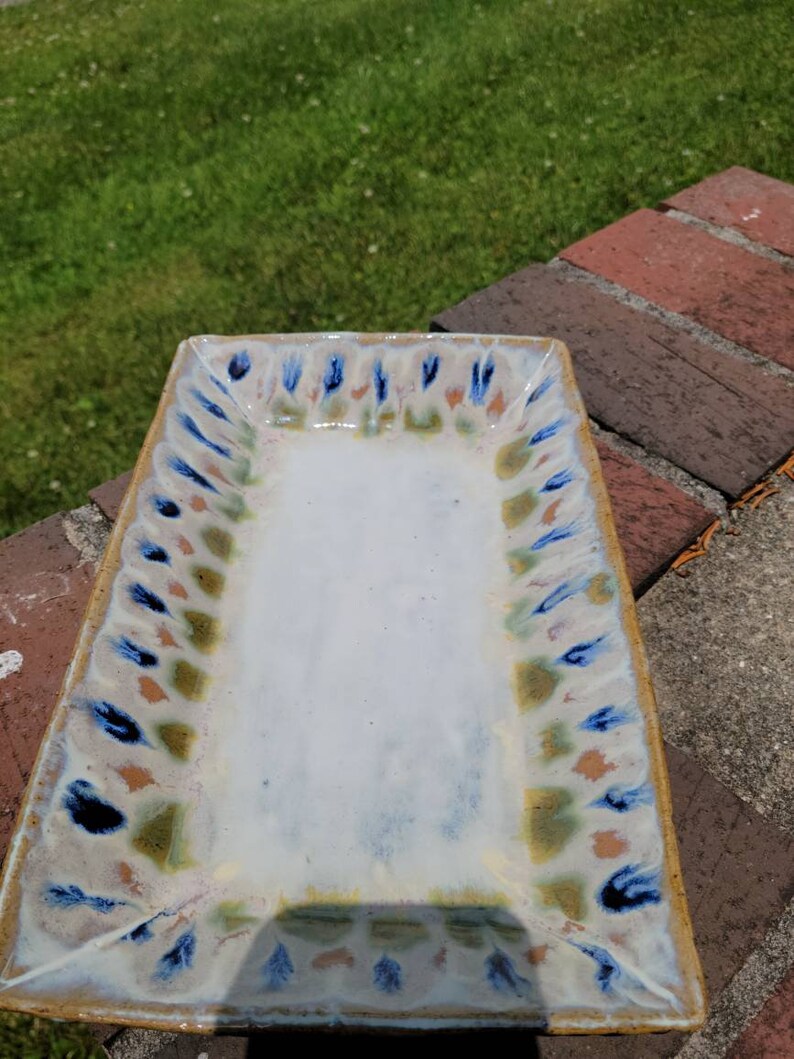 Peacock Serving Platter Peacock Serving Tray Rectangle Etsy