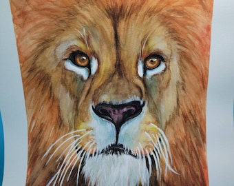 Lion Original watercolor Painting , Lion King Painting,  African Art, Lion watercolor,  Home Decor, Jungle Art