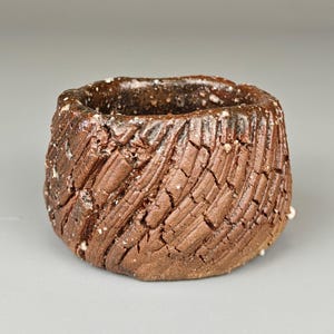 Kurinuki Ceramic Cup 45ml – Textured Handmade Tea & Espresso Cup – Wild Clay Chawan for Gongfu, Coffee or Spirits