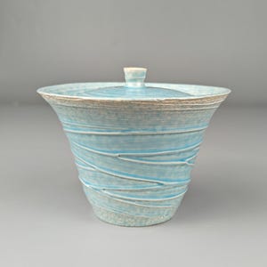 Gaiwan 180ml | Light Blue Celadon Textured &quot;Waves of Time&quot; | For Gongfu Tea Brewing | 2025
