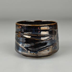 70ml Textured Teacup | Metallic Glaze “Waves of Time” | Ceramic Cup for Tea, Coffee or Spirits | Handcrafted 2025