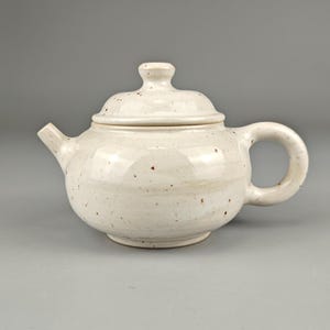 150ml Gongfu Teapot | White Glaze with Iron Spots | Chinese Tea Ceremony | Vilnius Studio 2025