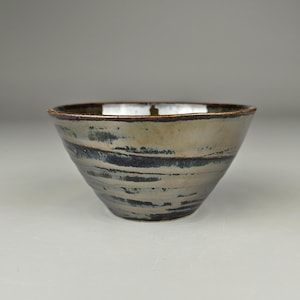 Handmade Textured Teacup 130ml | Dark Metal Glaze | For Tea, Coffee or Spirits | 2025