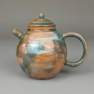 150ml Crackle Glaze Teapot with Turquoise Hues – Handmade Gongfu Teapot for Chinese Tea Ceremony – Kunming Studio 2024