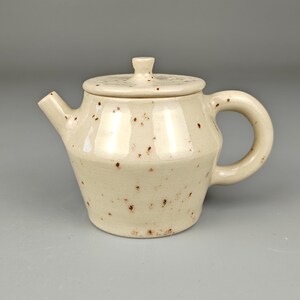 Mini Gongfu Teapot 90ml | White Speckled Glaze | Chinese Tea Ceremony Pot | Vilnius Studio 2025