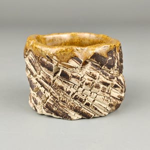 Textured Ceramic Cup | 60ml for Tea, Coffee, or Spirits | Bark-Inspired Surface | 2025