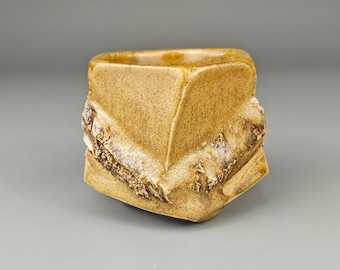 Handmade Kurinuki Cup | Sculptural Textured 100ml Yunomi for Tea, Coffee or Spirits | 2025 AllinTea